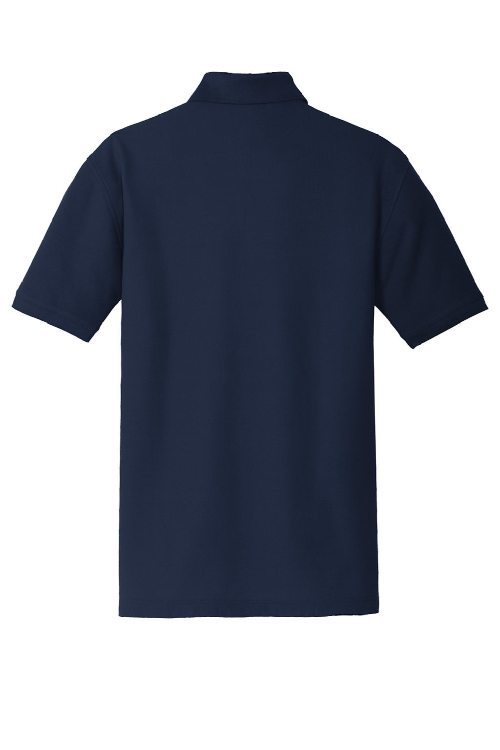 Port Authority K100P Mens Core Classic Short Sleeve Polo Shirt w/ Pocket River Navy Blue Flat Back