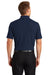 Port Authority K100/TLK100 Mens Core Classic Short Sleeve Polo Shirt River Navy Blue Model Back