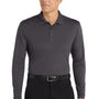 Port Authority Mens Dry Zone Performance Moisture Wicking Long Sleeve Polo Shirt - Graphite Grey