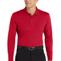 Port Authority Mens Dry Zone Performance Moisture Wicking Long Sleeve Polo Shirt - Rich Red
