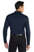 Port Authority K110LS Mens Dry Zone Performance Moisture Wicking Long Sleeve Polo Shirt River Navy Blue Model Back