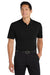 Port Authority K110P Mens Dry Zone Moisture Wicking Short Sleeve Polo Shirt w/ Pocket Deep Black Model Front