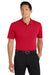 Port Authority K110P Mens Dry Zone Moisture Wicking Short Sleeve Polo Shirt w/ Pocket Rich Red Model Front