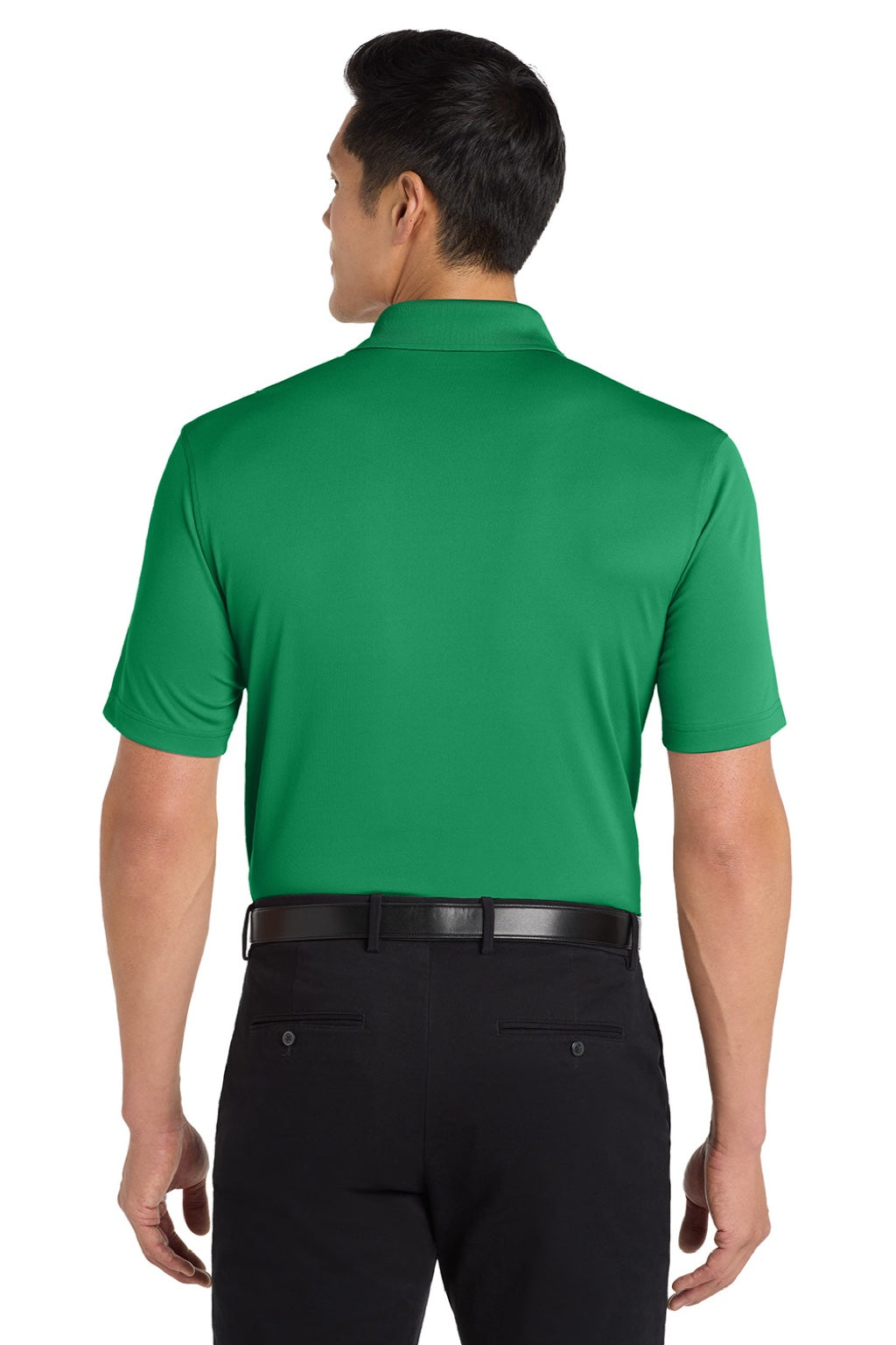 Port Authority K110 Mens Dry Zone Moisture Wicking Short Sleeve Polo Shirt Bright Kelly Green Model Back
