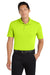 Port Authority K110 Mens Dry Zone Moisture Wicking Short Sleeve Polo Shirt Safety Yellow Model Front