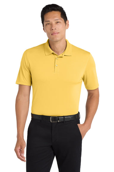 Port Authority K110 Mens Dry Zone Moisture Wicking Short Sleeve Polo Shirt Sunburst Yellow Model Front