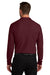 Port Authority K200LS Mens Wearever Signature Pique Long Sleeve Polo Shirt Burgundy Model Back