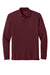 Port Authority K200LS Mens Wearever Signature Pique Long Sleeve Polo Shirt Burgundy Flat Front