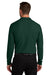 Port Authority K200LS Mens Wearever Signature Pique Long Sleeve Polo Shirt Dark Green Model Back