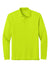 Port Authority K200LS Mens Wearever Signature Pique Long Sleeve Polo Shirt Neon Yellow Flat Front