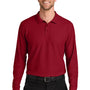 Port Authority Mens Wearever Signature Pique Long Sleeve Polo Shirt - Rich Red - COMING SOON