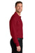 Port Authority K200LS Mens Wearever Signature Pique Long Sleeve Polo Shirt Rich Red Model Side
