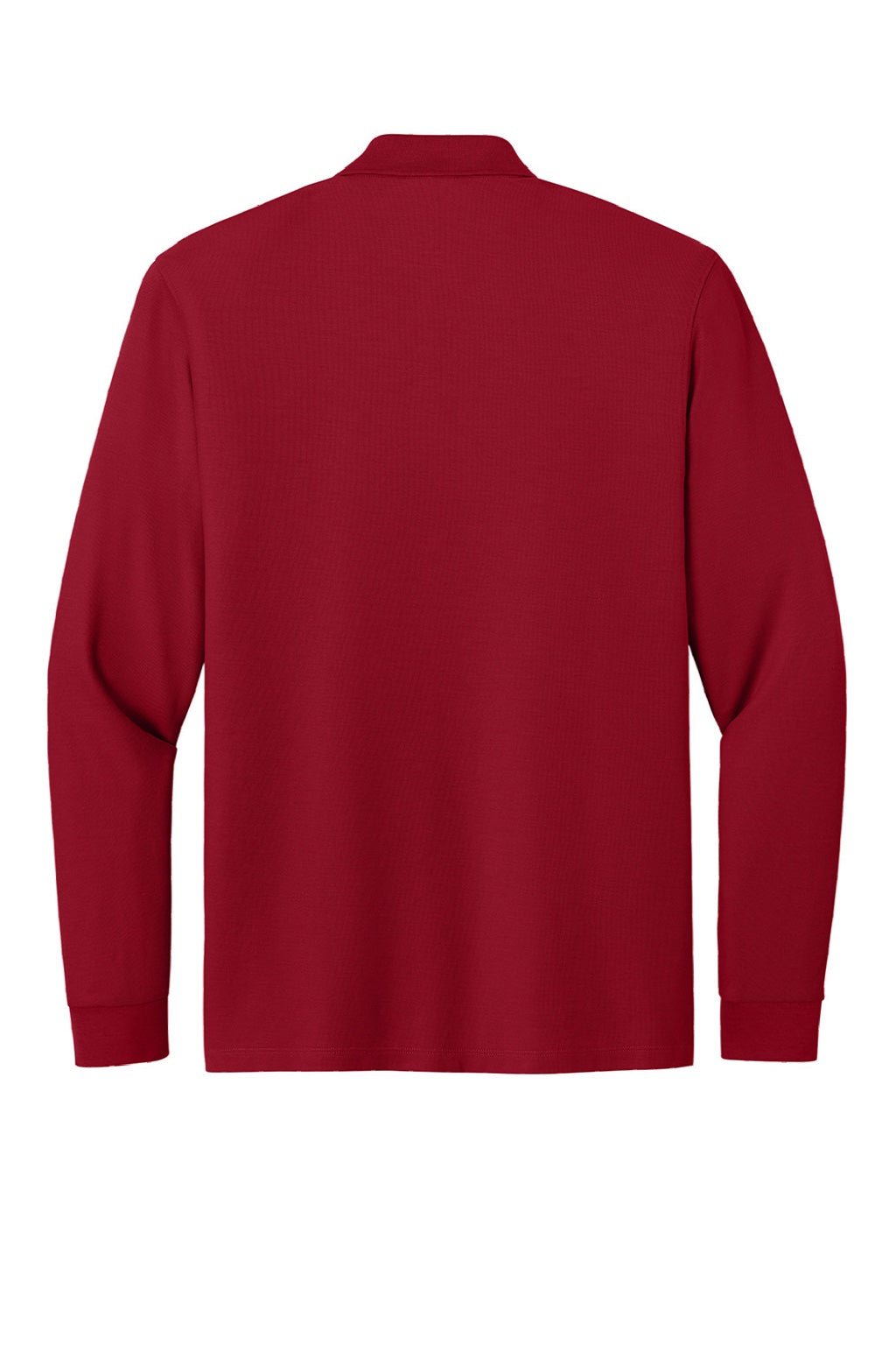 Port Authority K200LS Mens Wearever Signature Pique Long Sleeve Polo Shirt Rich Red Flat Back