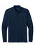 Port Authority K200LS Mens Wearever Signature Pique Long Sleeve Polo Shirt River Navy Blue Flat Front