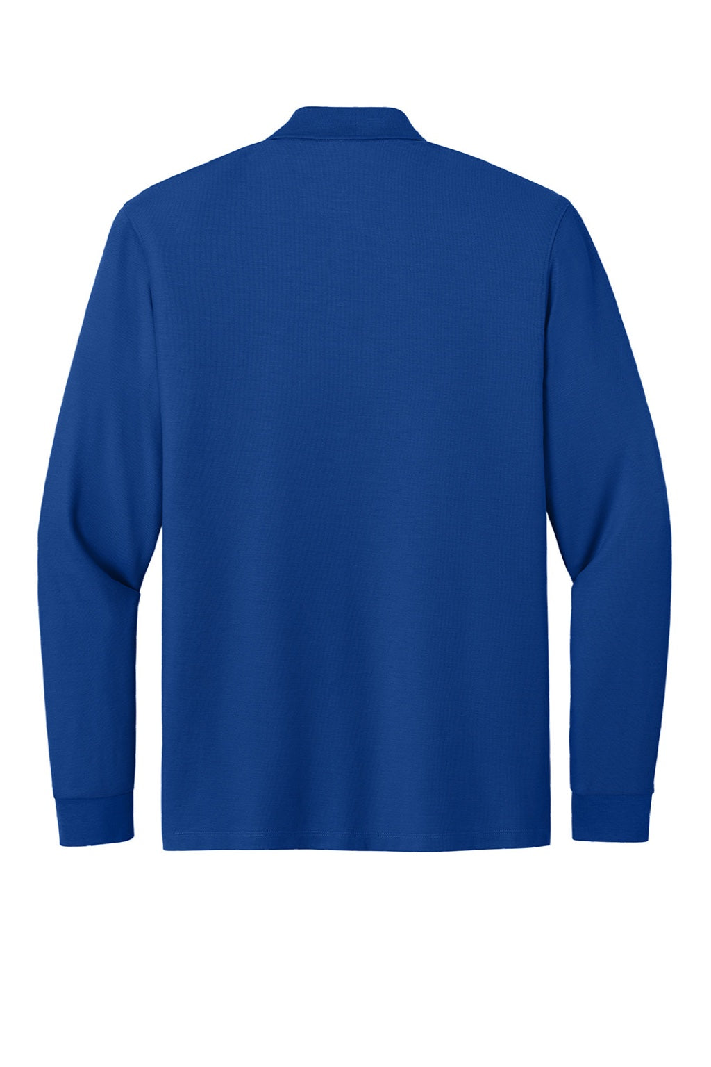Port Authority K200LS Mens Wearever Signature Pique Long Sleeve Polo Shirt True Royal Blue Flat Back