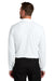Port Authority K200LS Mens Wearever Signature Pique Long Sleeve Polo Shirt White Model Back