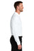 Port Authority K200LS Mens Wearever Signature Pique Long Sleeve Polo Shirt White Model Side