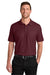 Port Authority K200P/TLK200P Mens Wearever Signature Pique Short Sleeve Polo Shirt w/ Pocket Burgundy Model Front