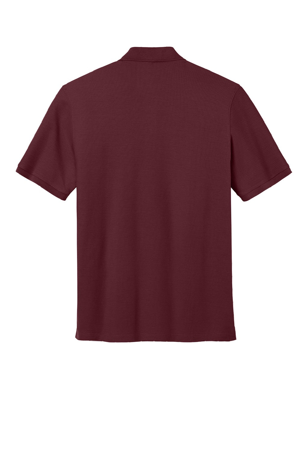 Port Authority K200P/TLK200P Mens Wearever Signature Pique Short Sleeve Polo Shirt w/ Pocket Burgundy Flat Back