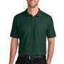 Port Authority Mens Wearever Signature Pique Short Sleeve Polo Shirt w/ Pocket - Dark Green - COMING SOON