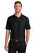 Port Authority K200P/TLK200P Mens Wearever Signature Pique Short Sleeve Polo Shirt w/ Pocket Deep Black Model Front