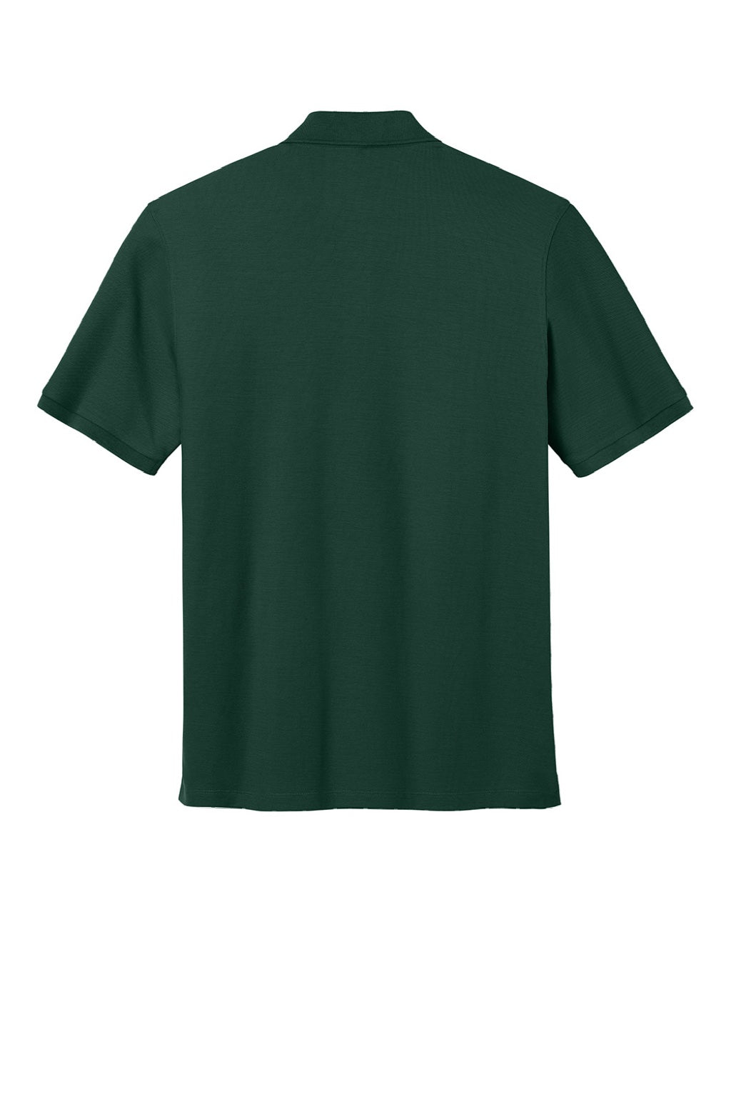 Port Authority K200P/TLK200P Mens Wearever Signature Pique Short Sleeve Polo Shirt w/ Pocket Dark Green Flat Back