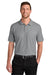 Port Authority K200P/TLK200P Mens Wearever Signature Pique Short Sleeve Polo Shirt w/ Pocket Gusty Grey Model Front