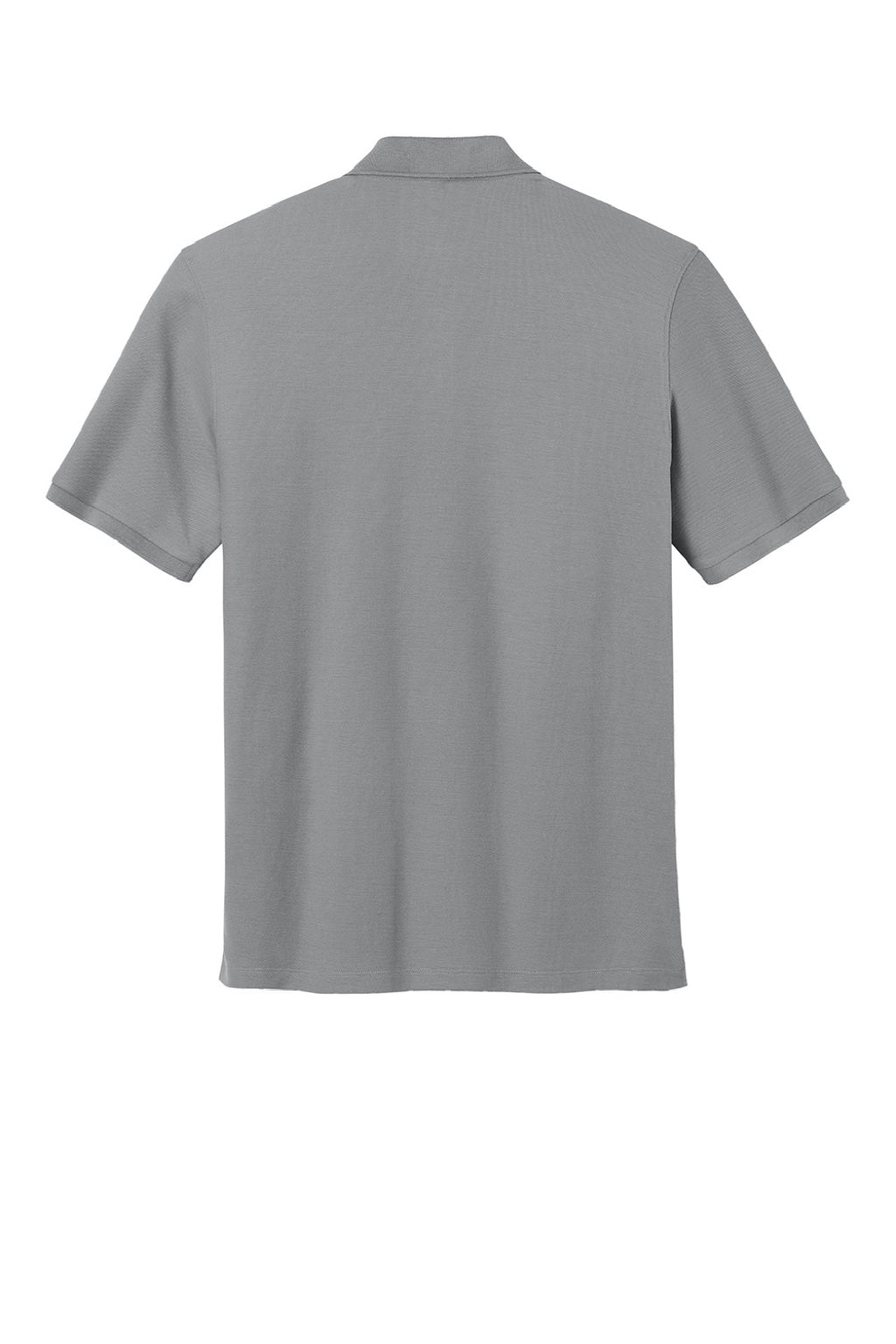 Port Authority K200P/TLK200P Mens Wearever Signature Pique Short Sleeve Polo Shirt w/ Pocket Gusty Grey Flat Back