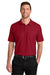 Port Authority K200P/TLK200P Mens Wearever Signature Pique Short Sleeve Polo Shirt w/ Pocket Rich Red Model Front