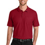 Port Authority Mens Wearever Signature Pique Short Sleeve Polo Shirt w/ Pocket - Rich Red - COMING SOON