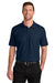 Port Authority K200P/TLK200P Mens Wearever Signature Pique Short Sleeve Polo Shirt w/ Pocket River Navy Blue Model Front