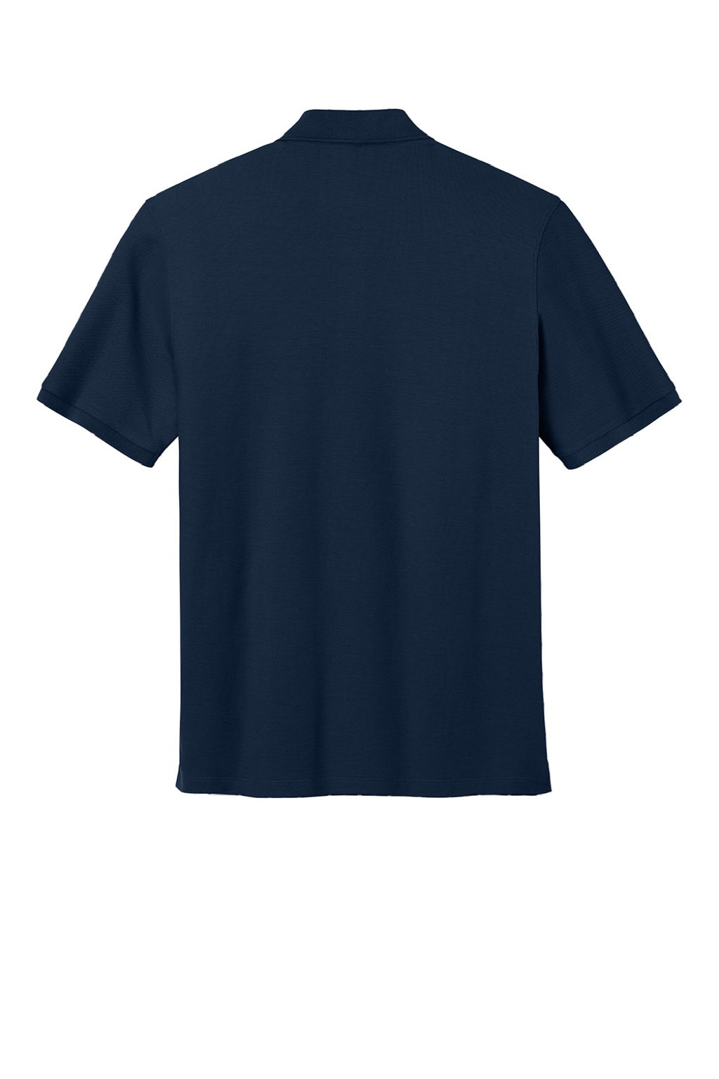Port Authority K200P/TLK200P Mens Wearever Signature Pique Short Sleeve Polo Shirt w/ Pocket River Navy Blue Flat Back