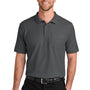 Port Authority Mens Wearever Signature Pique Short Sleeve Polo Shirt w/ Pocket - Storm Grey - COMING SOON