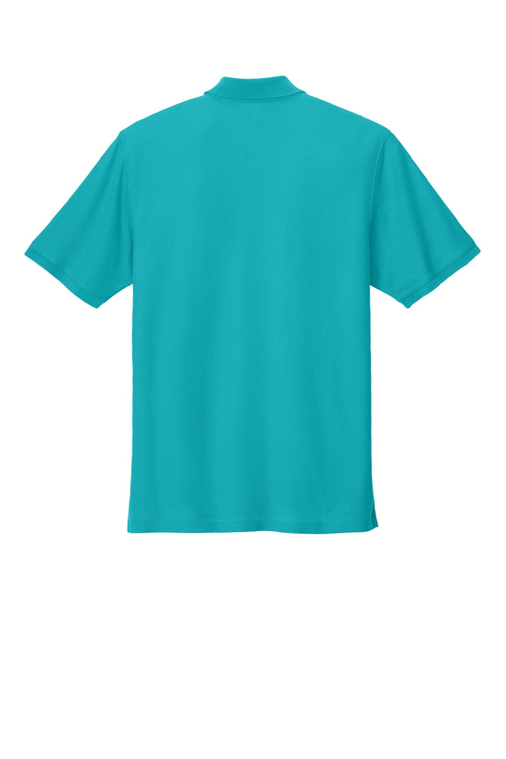Port Authority K200/TLK200 Mens Wearever Signature Pique Short Sleeve Polo Shirt Aquamarine Blue Flat Back