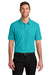 Port Authority K200/TLK200 Mens Wearever Signature Pique Short Sleeve Polo Shirt Aquamarine Blue Model Front