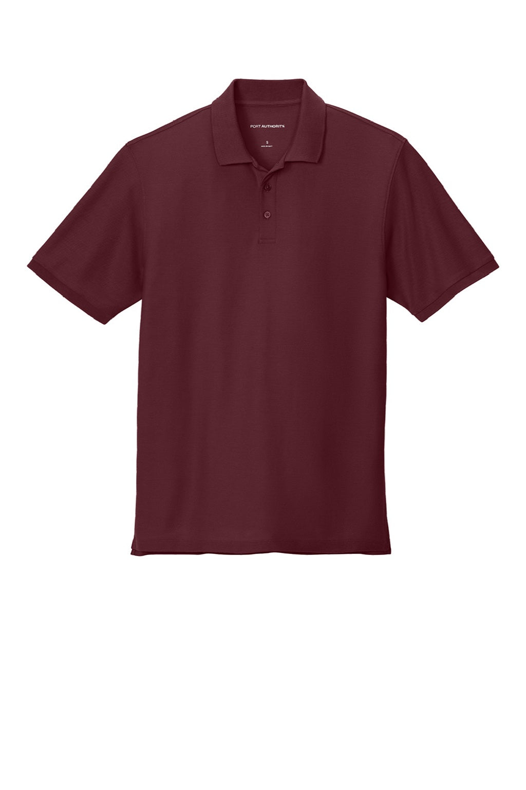 Port Authority K200/TLK200 Mens Wearever Signature Pique Short Sleeve Polo Shirt Burgundy Flat Front