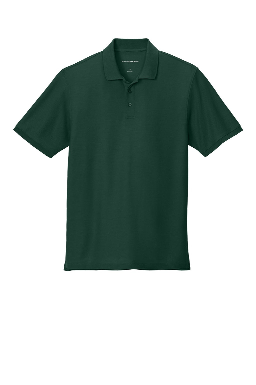 Port Authority K200/TLK200 Mens Wearever Signature Pique Short Sleeve Polo Shirt Dark Green Flat Front