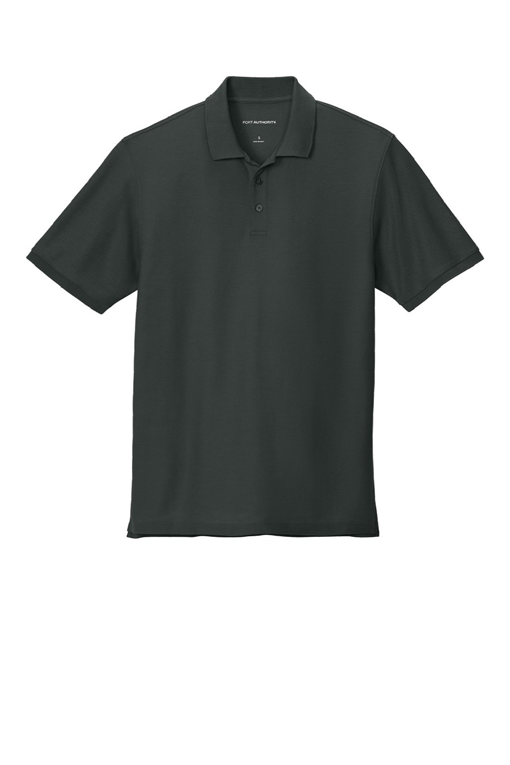 Port Authority K200/TLK200 Mens Wearever Signature Pique Short Sleeve Polo Shirt Smoke Grey Flat Front