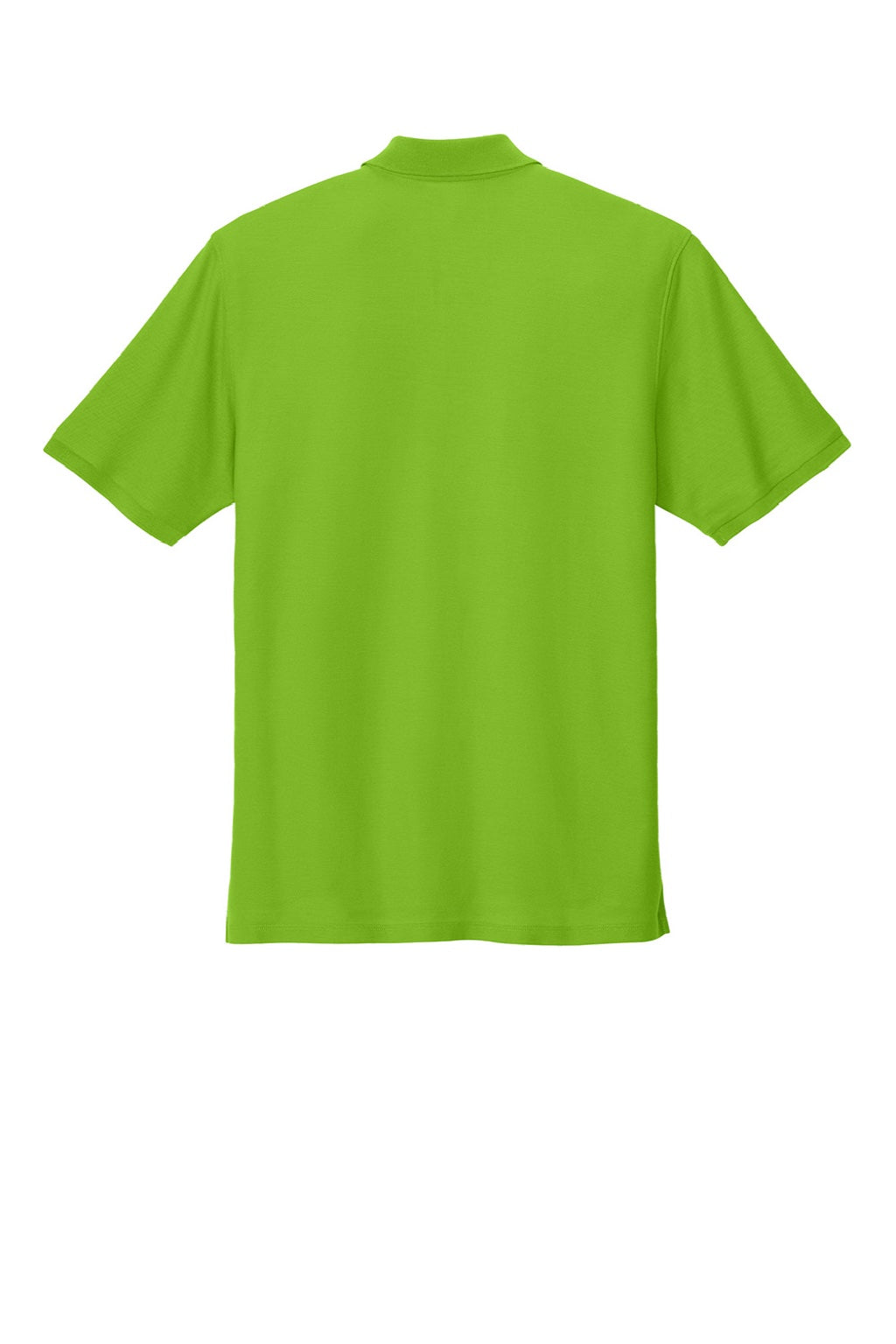 Port Authority K200/TLK200 Mens Wearever Signature Pique Short Sleeve Polo Shirt Lime Green Flat Back