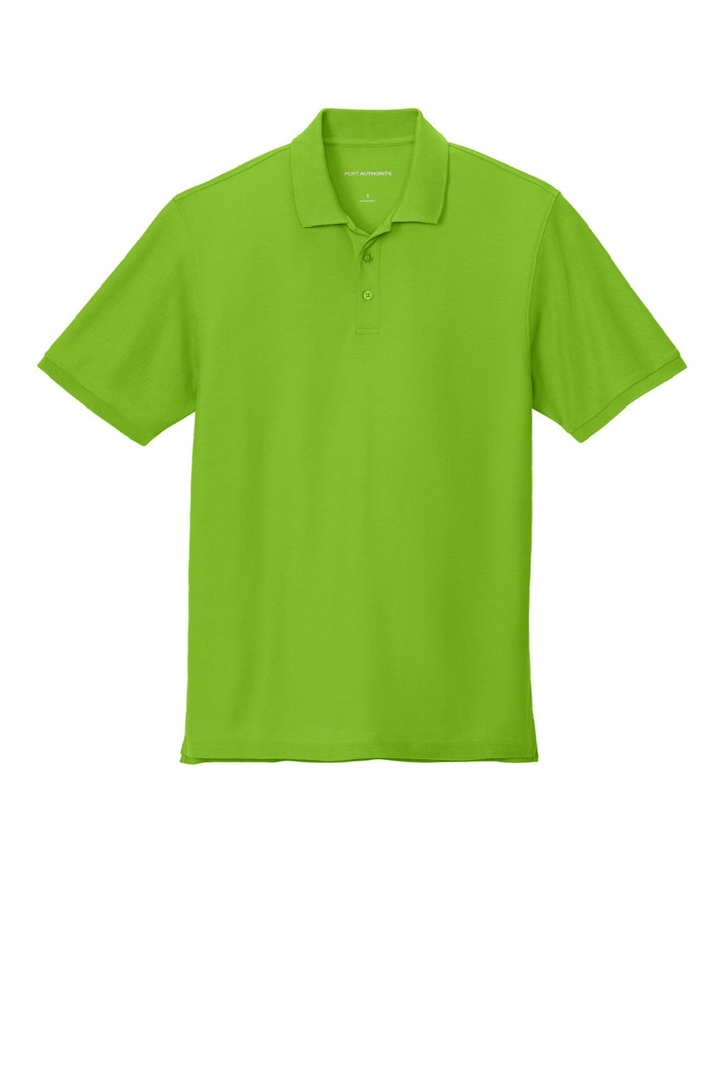 Port Authority K200/TLK200 Mens Wearever Signature Pique Short Sleeve Polo Shirt Lime Green Flat Front