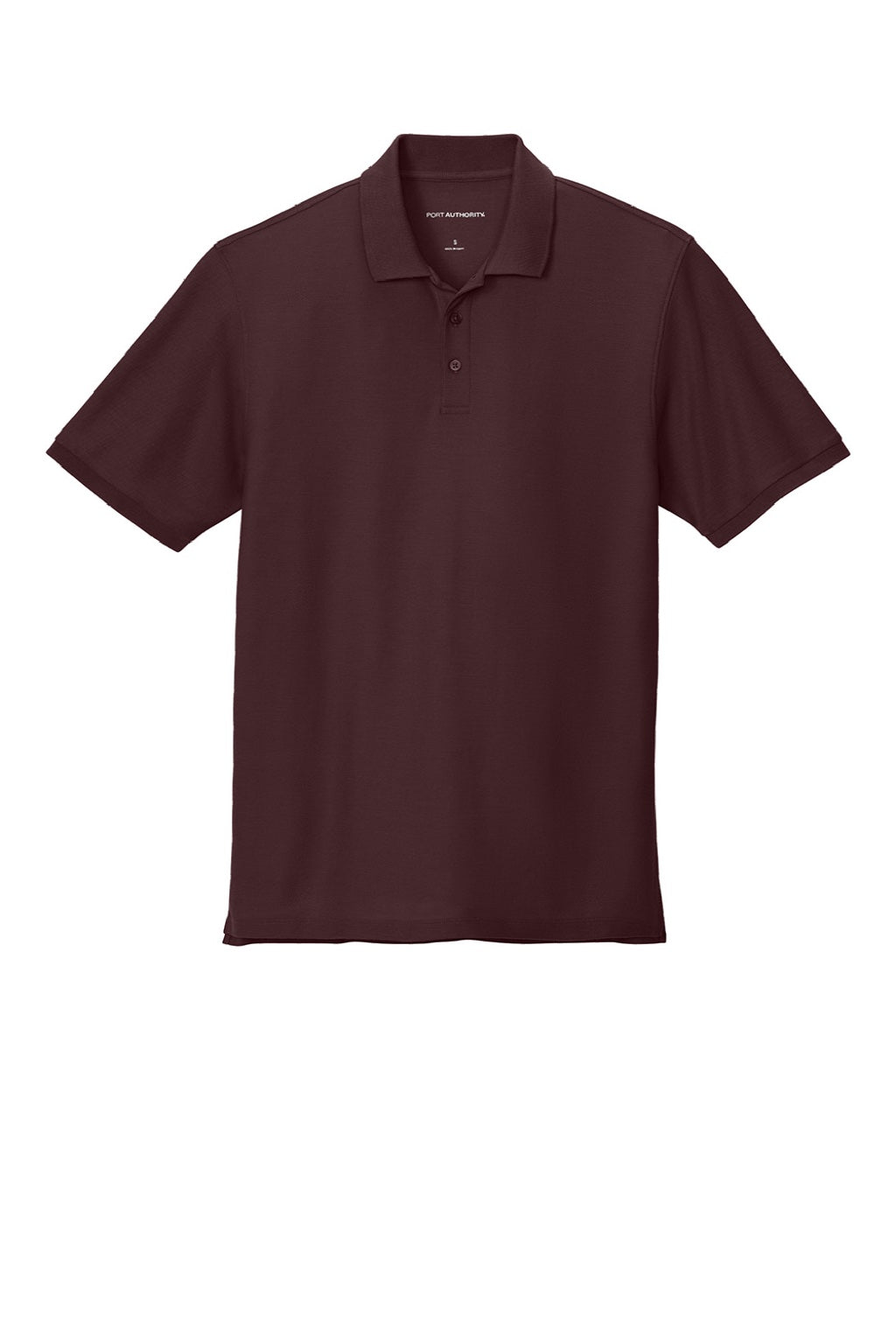 Port Authority K200/TLK200 Mens Wearever Signature Pique Short Sleeve Polo Shirt Maroon Flat Front