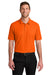 Port Authority K200/TLK200 Mens Wearever Signature Pique Short Sleeve Polo Shirt Neon Orange Model Front