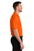 Port Authority K200/TLK200 Mens Wearever Signature Pique Short Sleeve Polo Shirt Neon Orange Model Side