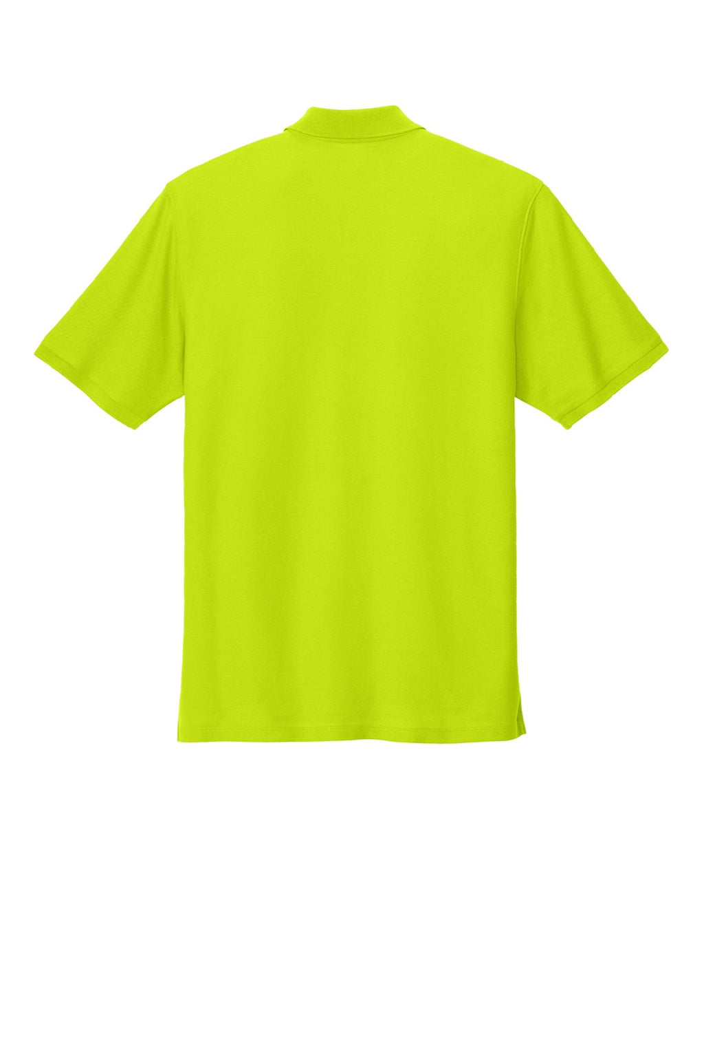 Port Authority K200/TLK200 Mens Wearever Signature Pique Short Sleeve Polo Shirt Neon Yellow Flat Back