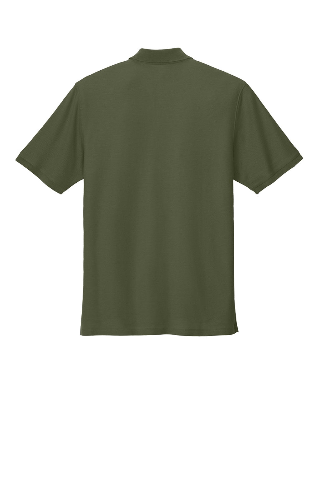 Port Authority K200/TLK200 Mens Wearever Signature Pique Short Sleeve Polo Shirt Olive Drab Green Flat Back