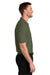 Port Authority K200/TLK200 Mens Wearever Signature Pique Short Sleeve Polo Shirt Olive Drab Green Model Side