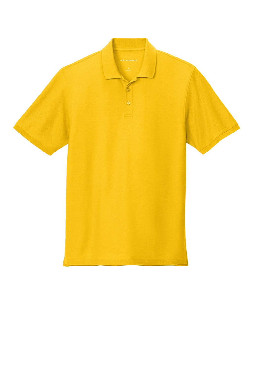 Port Authority K200/TLK200 Mens Wearever Signature Pique Short Sleeve Polo Shirt Sunflower Yellow Flat Front