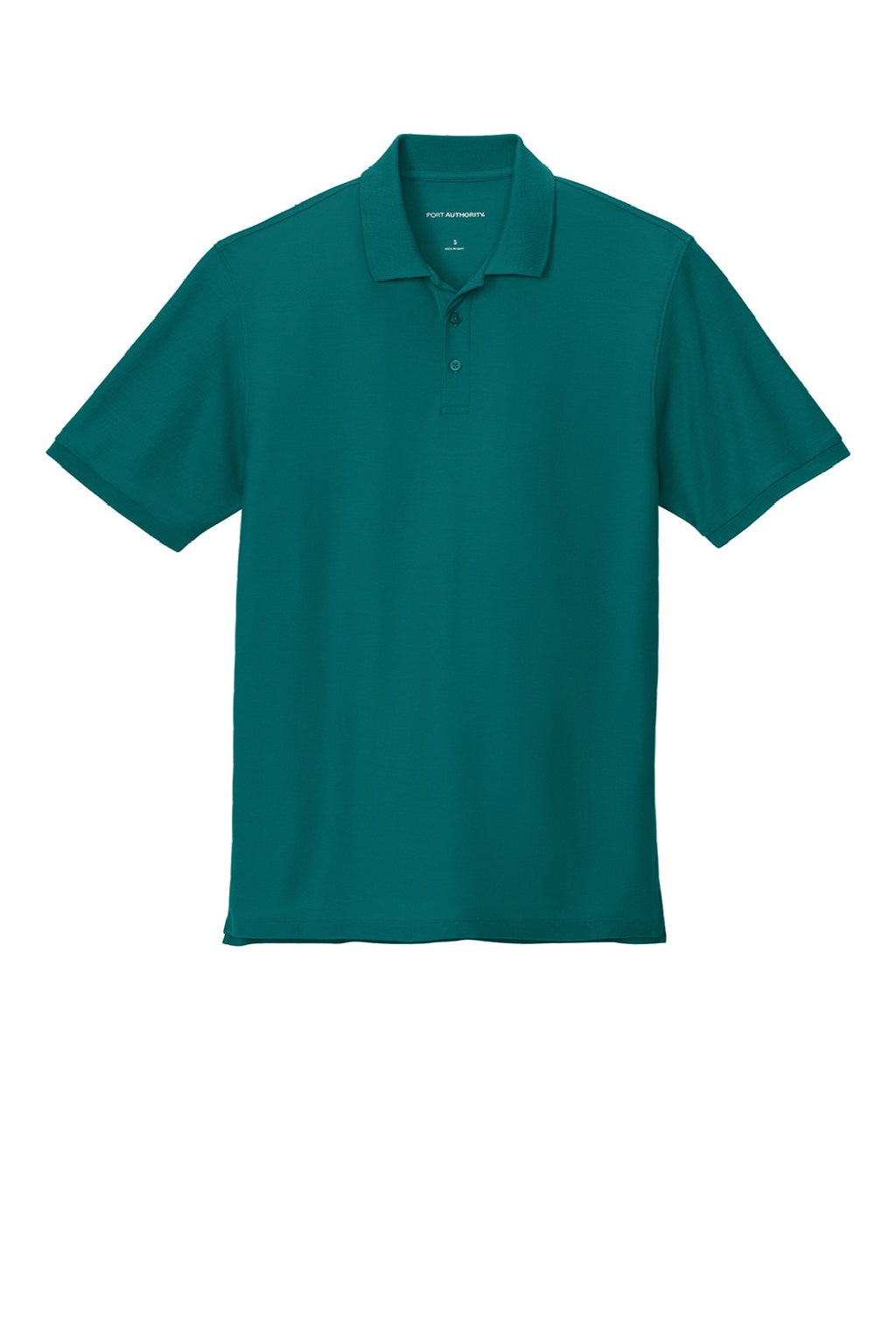 Port Authority K200/TLK200 Mens Wearever Signature Pique Short Sleeve Polo Shirt Teal Green Flat Front