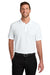 Port Authority K200/TLK200 Mens Wearever Signature Pique Short Sleeve Polo Shirt White Model Front