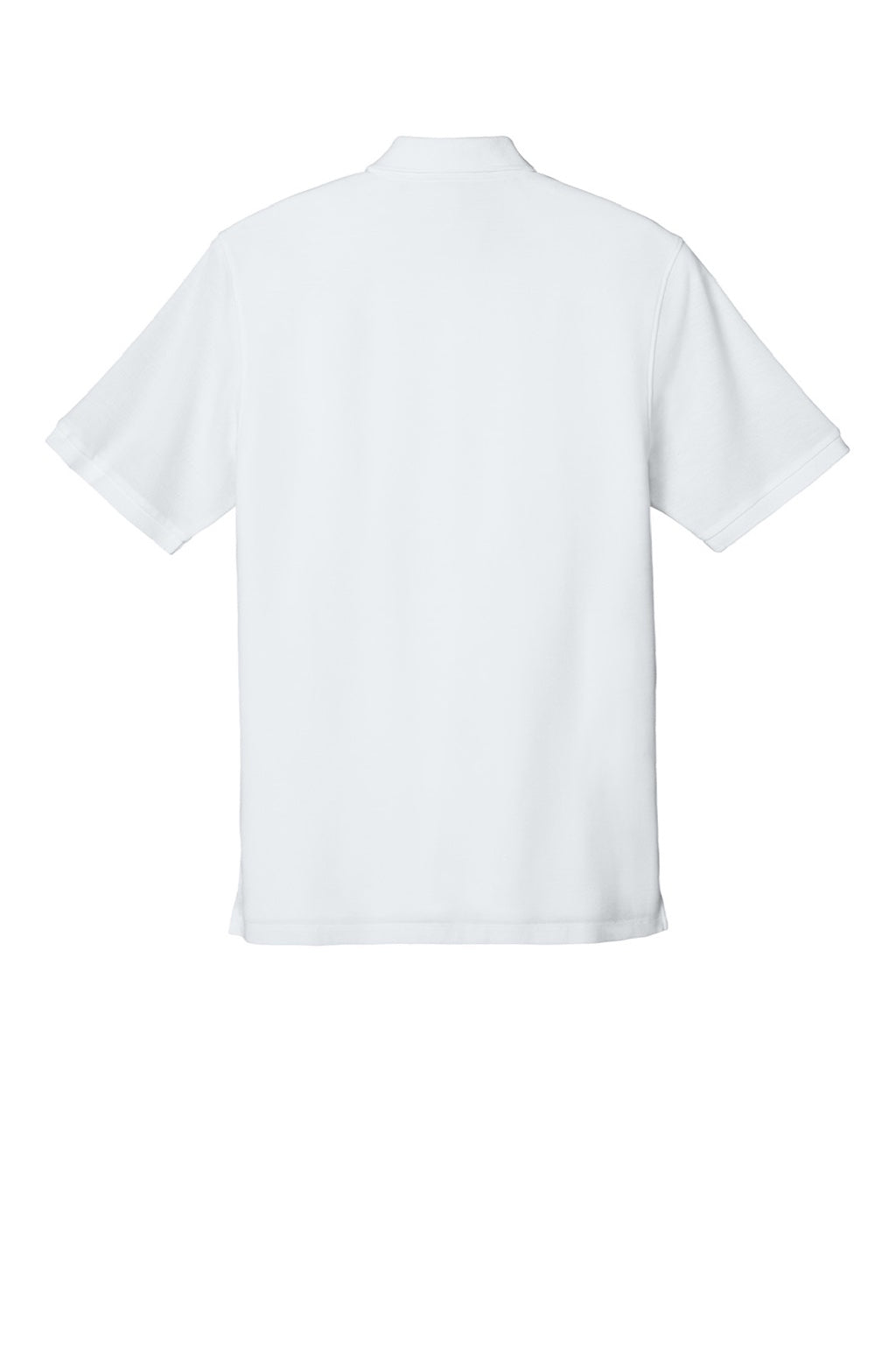 Port Authority K200/TLK200 Mens Wearever Signature Pique Short Sleeve Polo Shirt White Flat Back